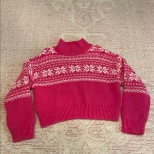 Pink Patterned Girl's Sweater